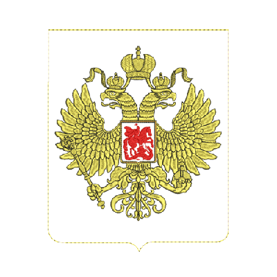 герб россии вышивка