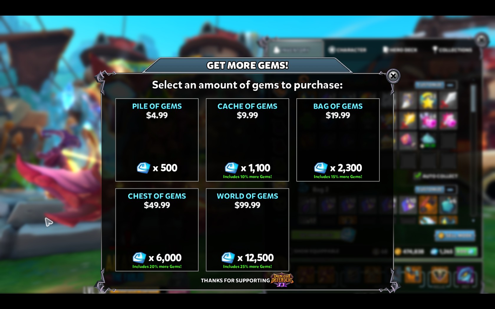 Dungeon Defenders II 200 Gems ( 1 time activation code)