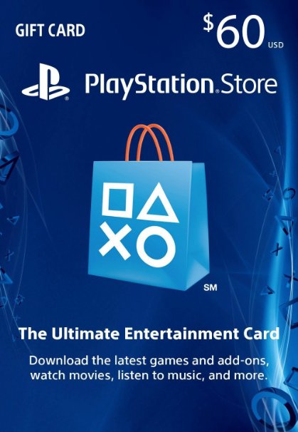 PSN Gift Card Code USA $60 for PS4, PS3, PS Vita