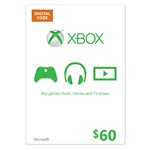 Xbox Live Gift Card USA $60 (code from card) + DISCOUNT