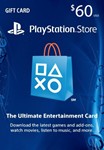 PSN Gift Card Code USA $60 для PS4, PS3, PS Vita
