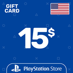 ⭐️Карта Пополнения PSN 15$ (USD) США