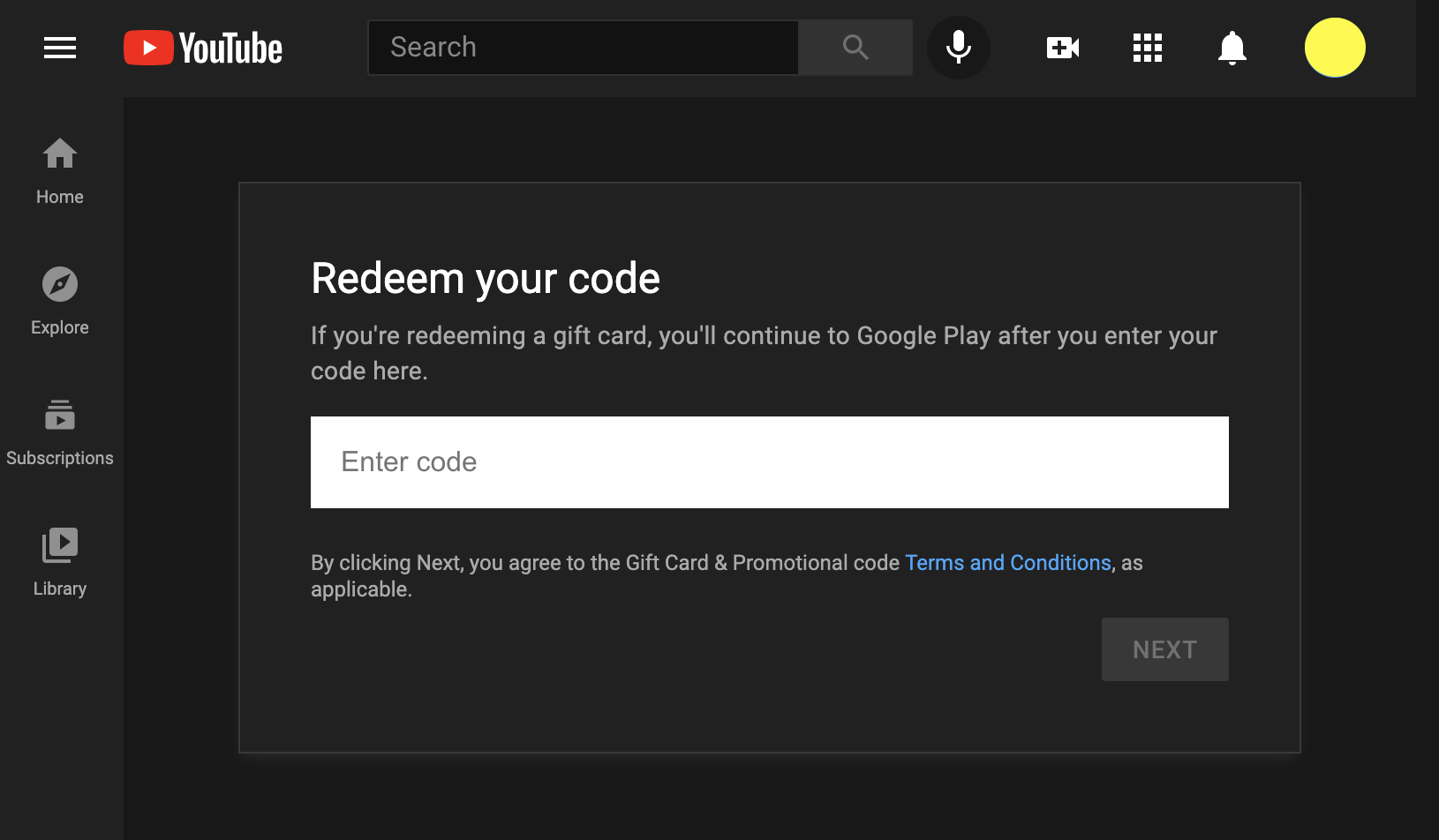 youtube premium 3 months free code