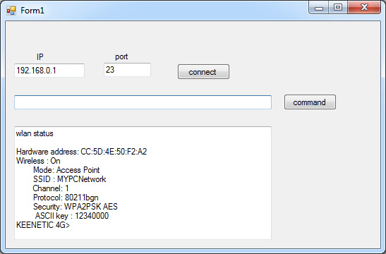 telnet client