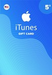 Подарочная карта🎁 Apple iTunes 5 $ iTunes Key USA 🇺🇸 - irongamers.ru