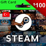 🔴Карта пополнения STEAM 100 TL 🟥 ТУРЦИЯ карта оплаты