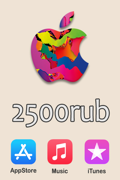 iTunes gift card 2500 rubles | Apple iCloud iBook Music