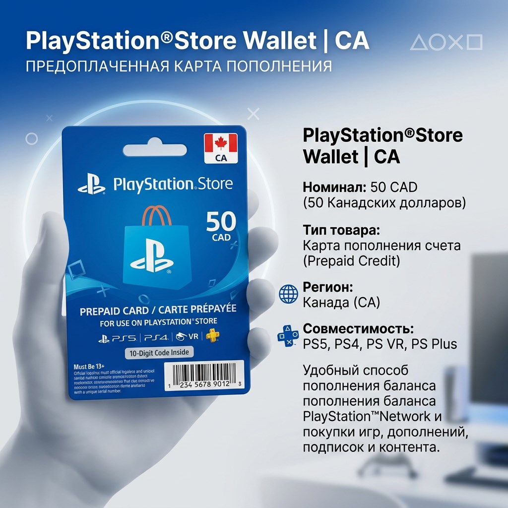 PlayStation Store Wallet Top-up | CA (Canada) | INSTANT DELIVERY photo 1
