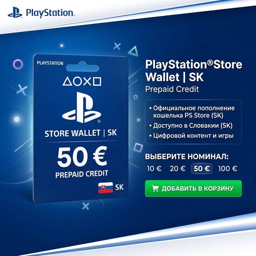 PlayStation Store Wallet Top-up | SK (Slovakia) | INSTANT DELIVERY photo 1