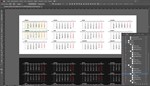 Квартальная календарная сетка 2022 в векторе на русском