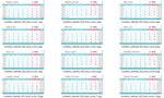 Квартальная календарная сетка 2022 в векторе РУ|EN