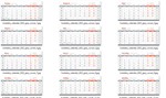 Квартальная календарная сетка 2022 в векторе РУ|EN