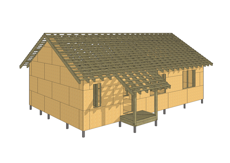 Проект каркасного дома sketchup