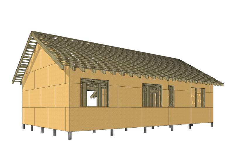 Проект каркасного дома sketchup