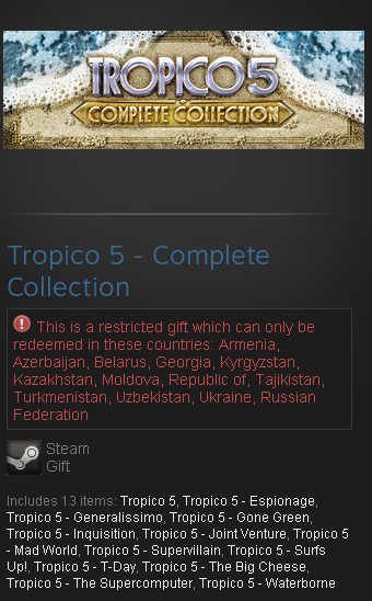 Tropico 5 - Complete Collection  (Steam Gift/RU CIS)