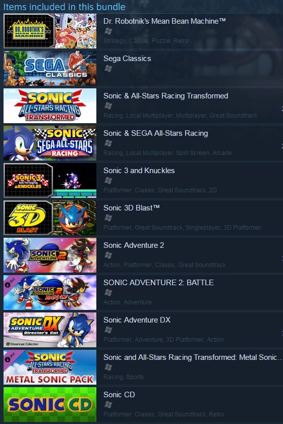 Sonic games collection steam pc