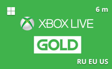 Xbox Live Gold Gift Card 6 m RU-region