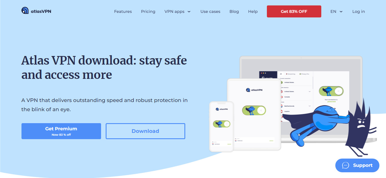 Atlas VPN �� Безлимитный 1 год�� до Ноябрь 2023