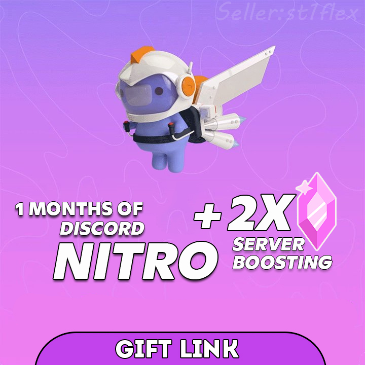 Купить 🔮discord nitro 1 месяц + 2 буста🚀даём карту💳 Фотография 🔮discord nitro 1 месяц + 2 буста🚀даём карту💳