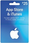 iTunes Gift Card Apple Карта Активации 25$ USD USA US