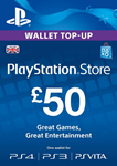 🕹️ PSN £ 50  (GBP) 💷UK💷 [Top-Up Wallet]