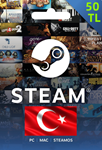 🧿Steam Wallt Gift Card 50 TL - 🦃Turkey Account