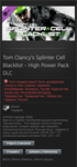 Splinter Cell Blacklist  High Power Pack DLC STEAM Gift