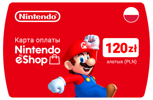 Nintendo eShop Card 120zł PLN 🔵No Fee