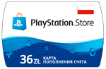 Карта PlayStation(PSN) 36 PLN (Злотых)🔵Польша
