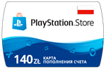 Карта PlayStation(PSN) 140 PLN (Злотых)🔵Польша