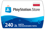 Карта PlayStation(PSN) 240 PLN (Злотых)🔵Польша