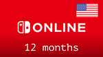 ✅Nintendo Switch Online🔥Gift Card- 12 месяцев 🇺🇸(US) - irongamers.ru