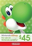 🎁 КАРТА ОПЛАТЫ NINTENDO ESHOP — 45 USD [USA]