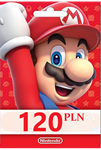 🎁 КАРТА ОПЛАТЫ NINTENDO ESHOP — 120 PLN [PL] | ПОЛЬША