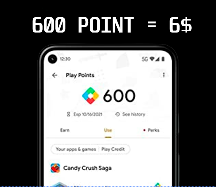 600 Google Play Points Key = 6$ balance