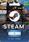 💗Steam Wallet Gift Card 300ARS - Argentina Account💗