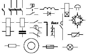 Библеотека AutoCad элементов (элементы эл схем).