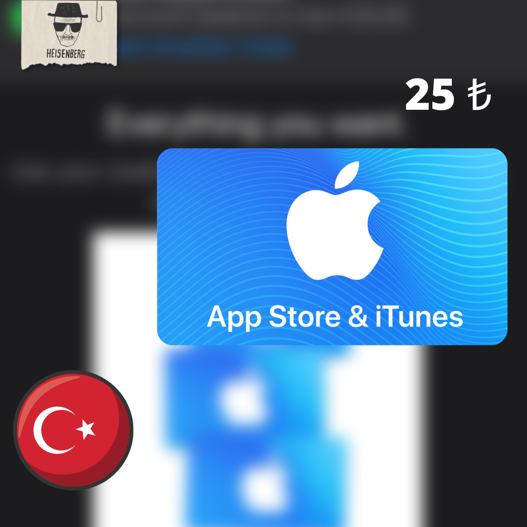 🎁Gift card 🍏 App Store/iTunes 25 TL (TURKEY)🇹🇷