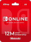 🍄Подписка Nintendo Switch Online на 12 месяцев US🍄