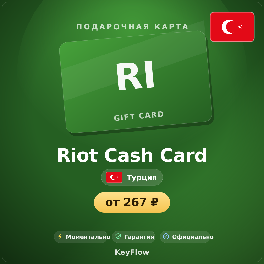 Riot Cash Card (Турция, TRY) · 120–2450 фото 1