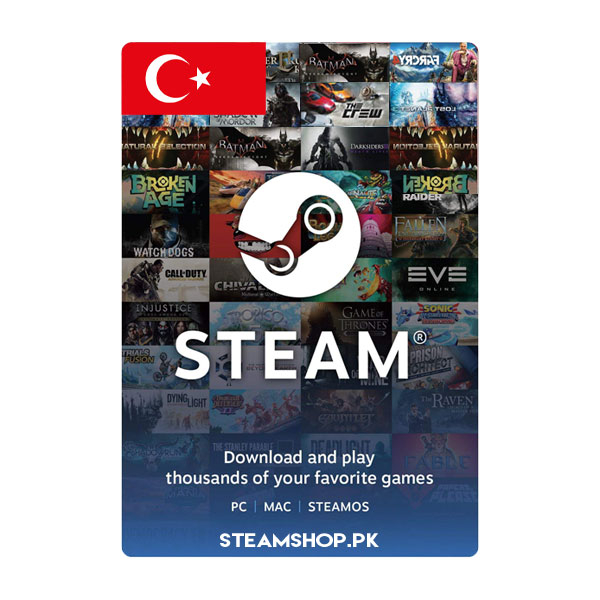 Buy GIFT CARD STEAM WALLET Turkey 100 TRY 🎁 and download