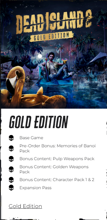 Dead Island 2 Gold Edition Epic Games Offline - Nadex Games