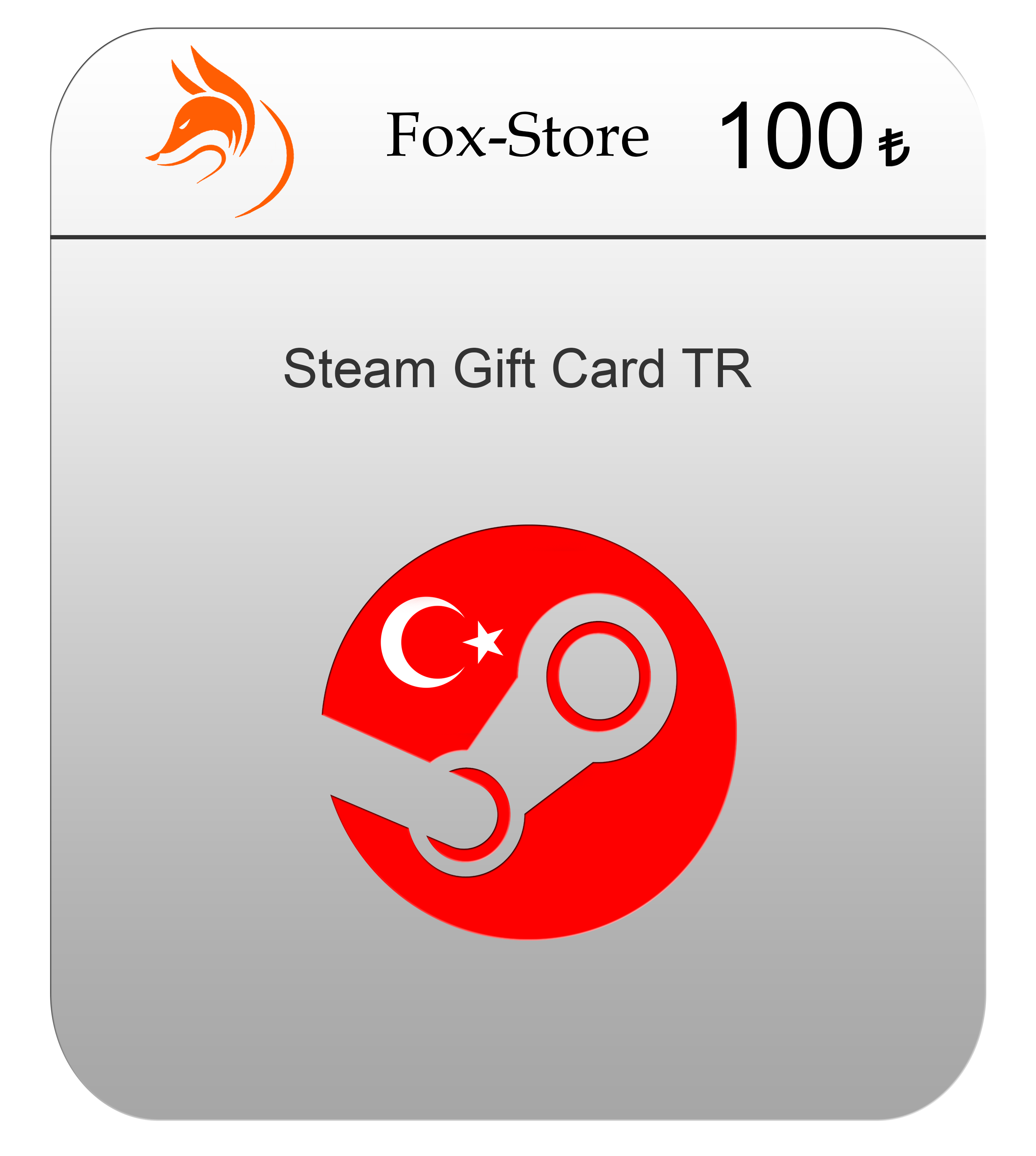 🦊 ₺100 Steam Gift Card 🦊