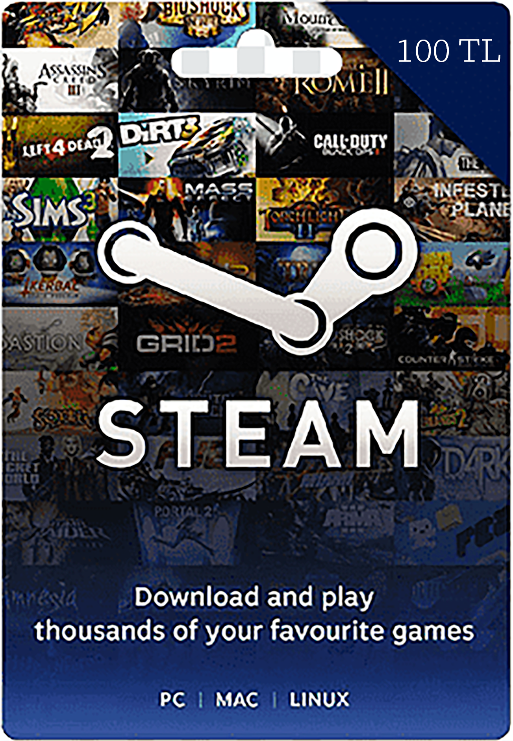 Подарочная карта steam турция