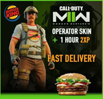 🍔 BURGER TOWN CКИН ОПЕРАТОРА + 1H 2XP Boost COD MW2 🍔