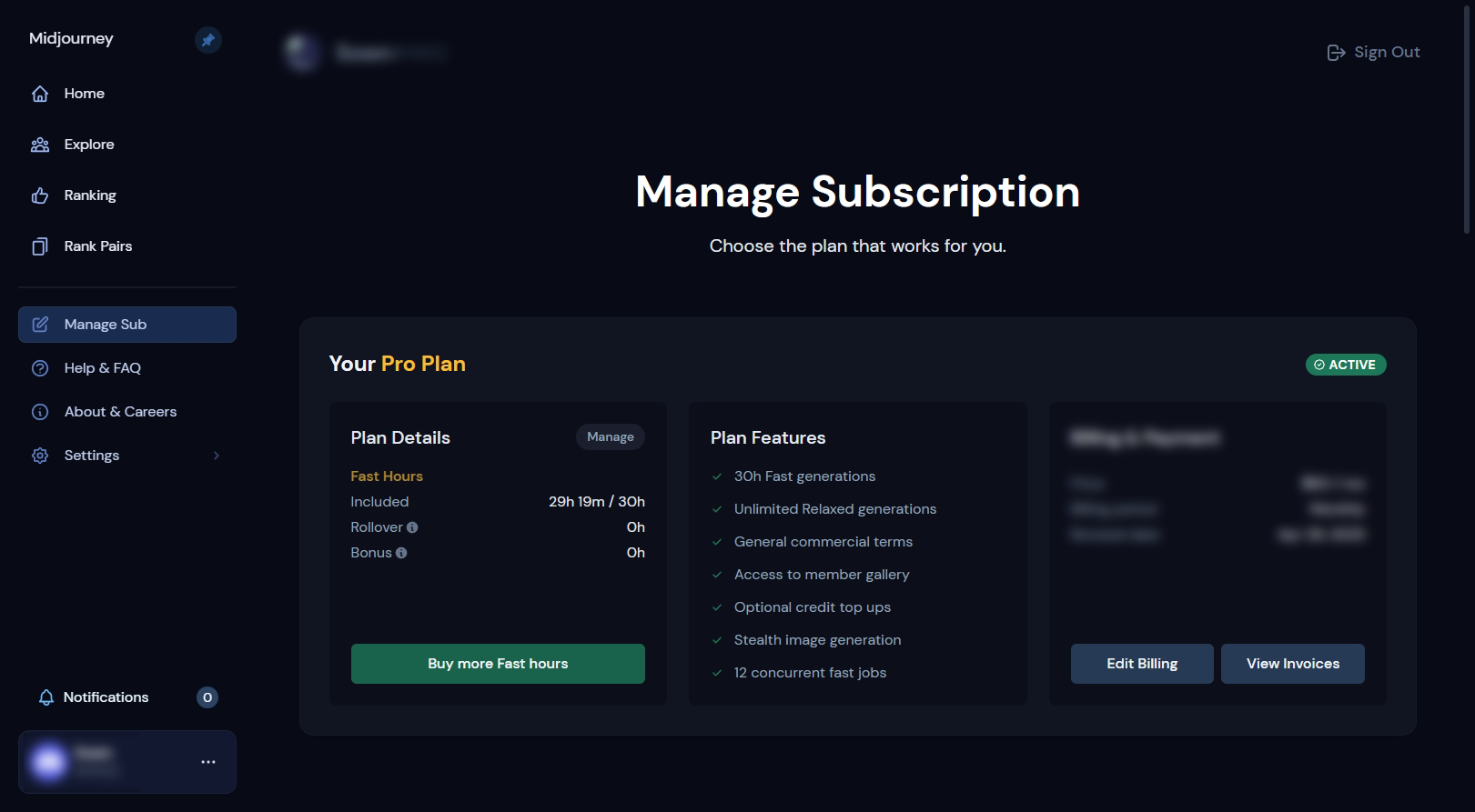 Buy MIDJOURNEY V5.2 BASIC/STANDARD/PRO PERSONAL cheap, choose from