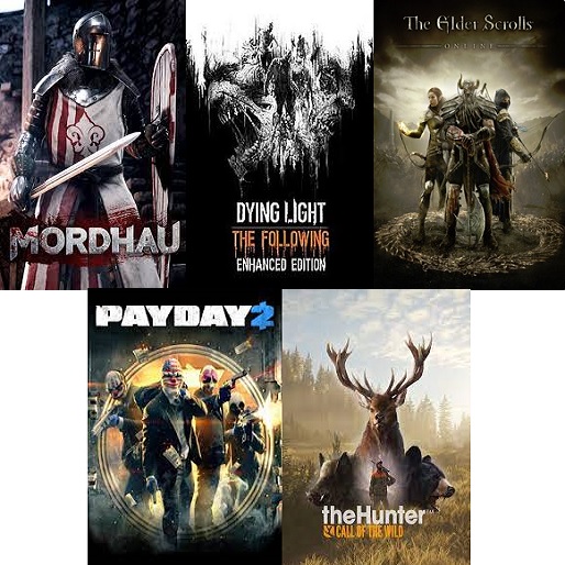 PAYDAY 2, Dying Light, MORDHAU The Elder Scrolls Online