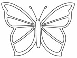 Трафареты бабочек для вырезания шаблоны
