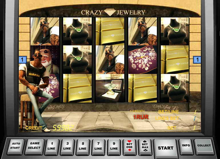 слот автомат Crezy Jewelry с графикой 3D + исходник