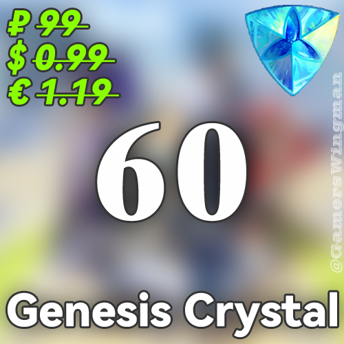 Genshin Impact  60 Genesis Crystals